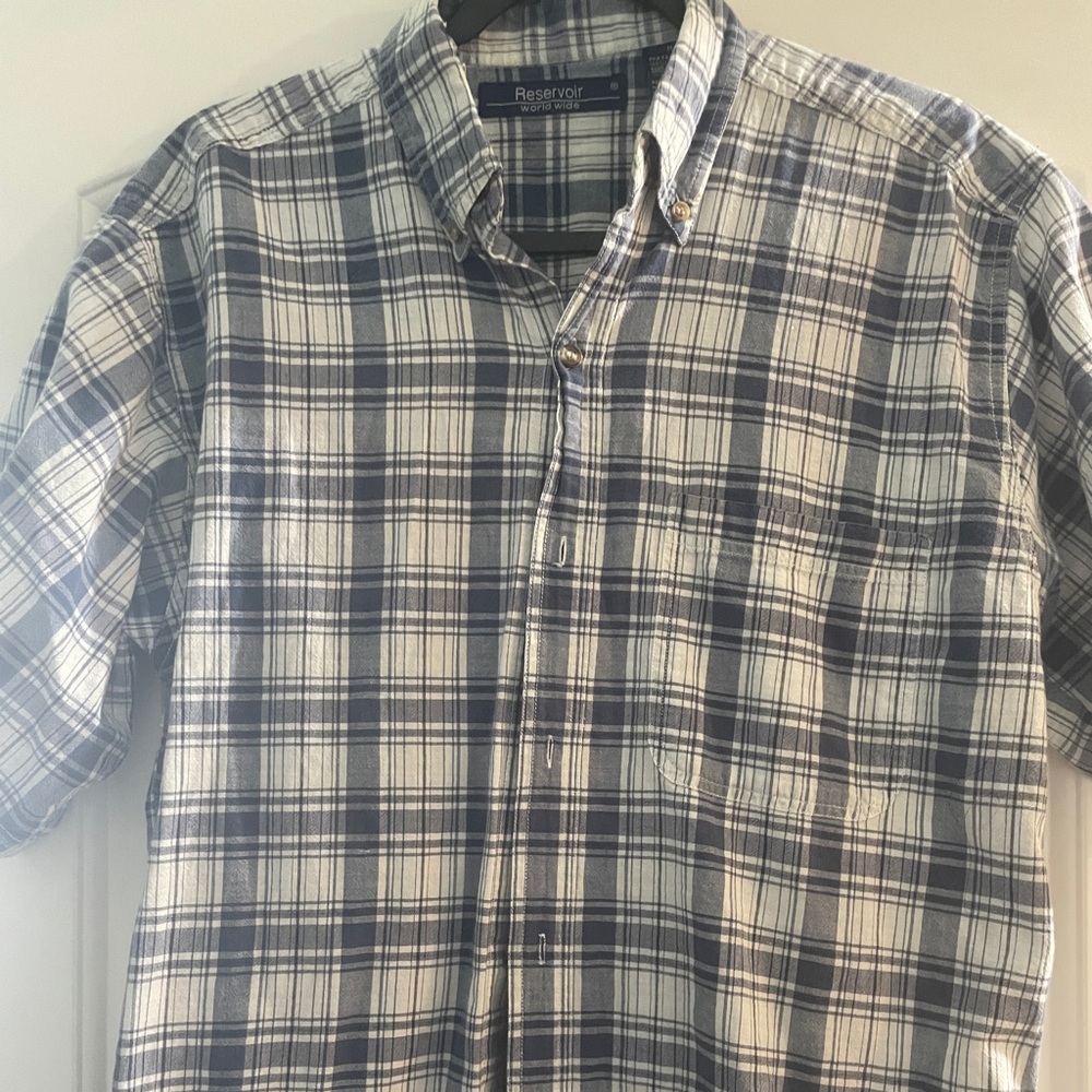 Men’s blue flannel shirt size medium